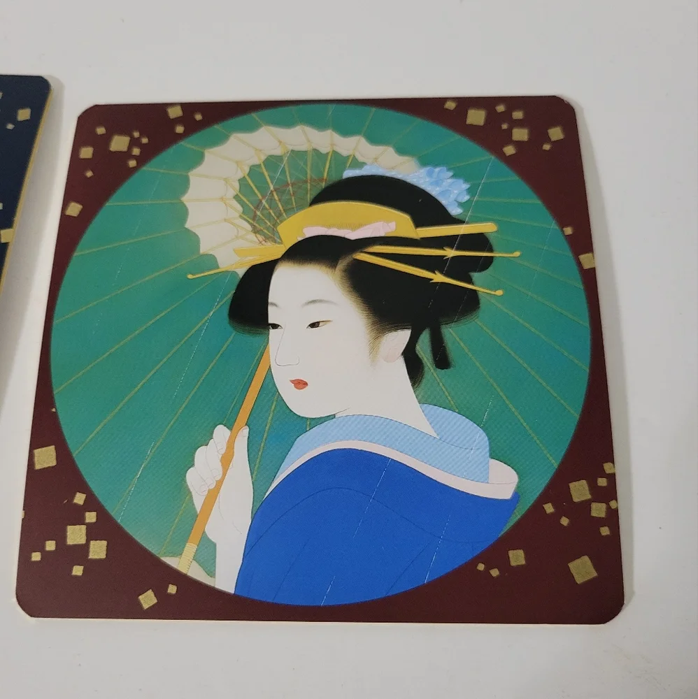 Japanese Bijinga Coaster Set of 6